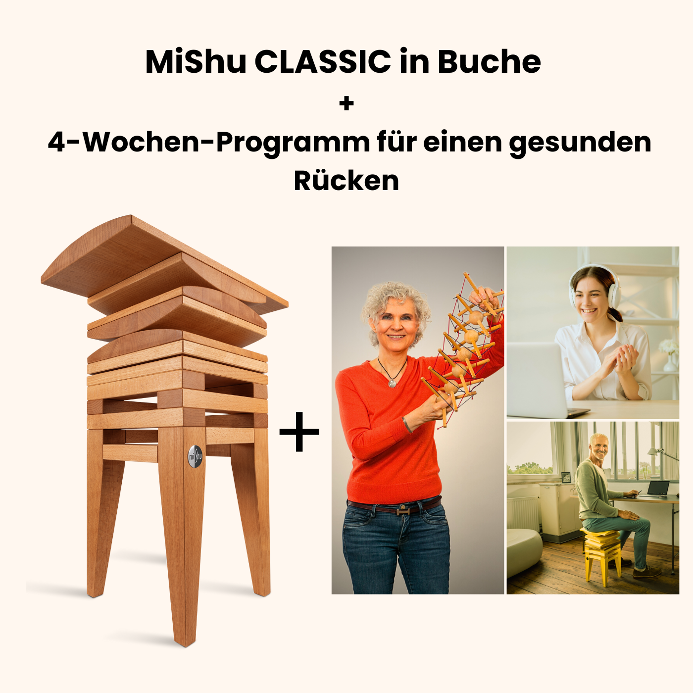 Paket Rückengesundheitstraining + MiShu CLASSIC Buche