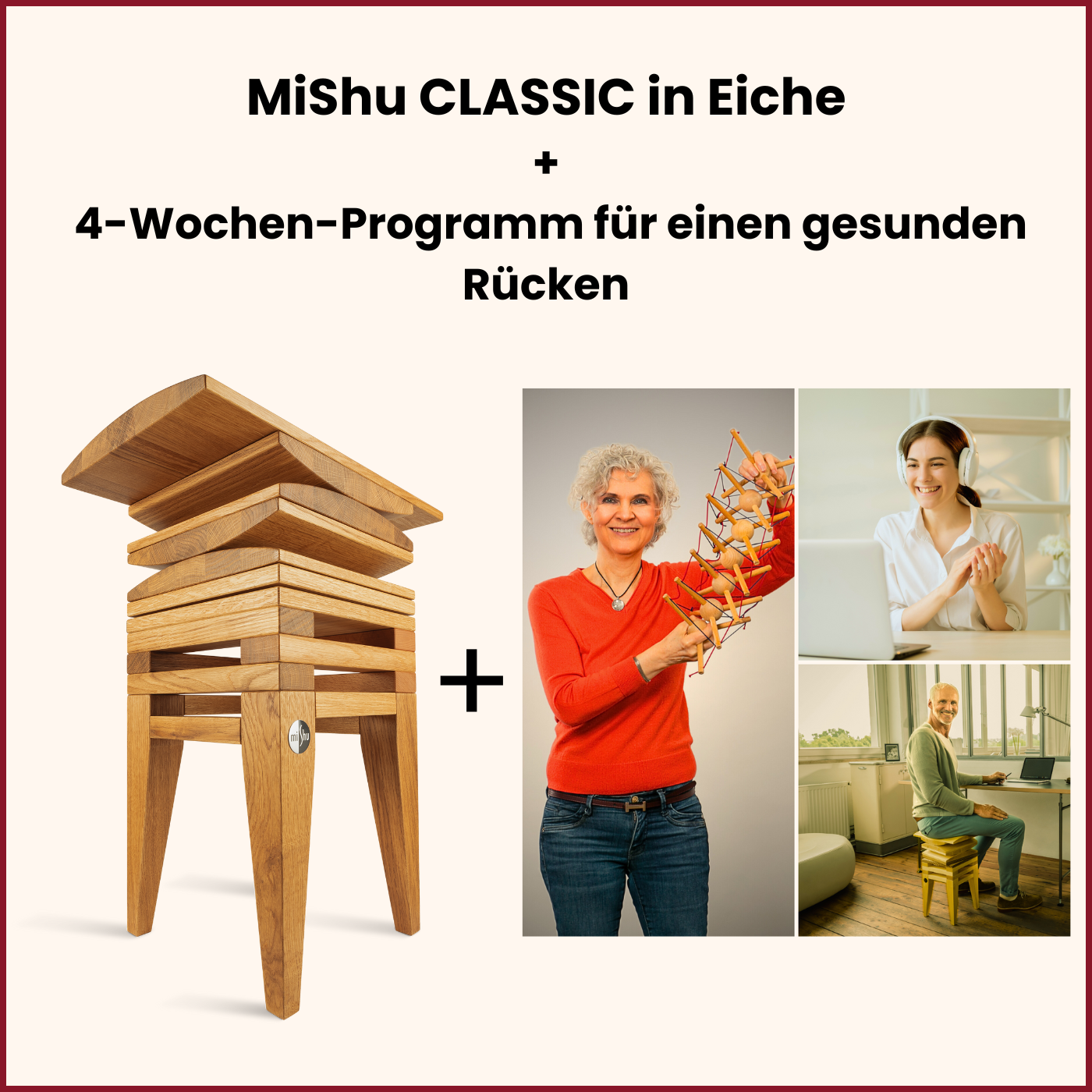 Paket Rückengesundheitstraining + MiShu CLASSIC Eiche
