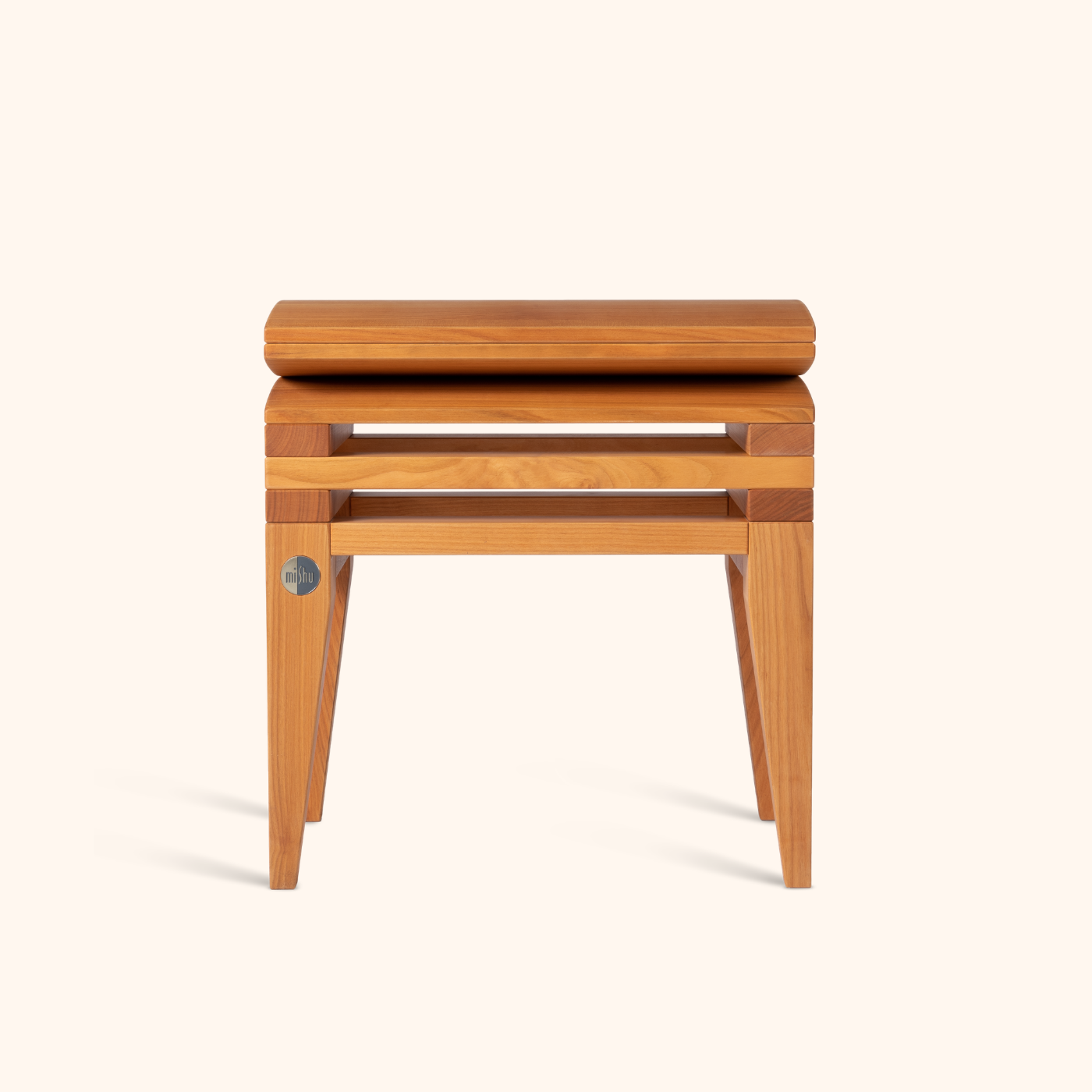 Klavierbank in Kirsche Frontansicht