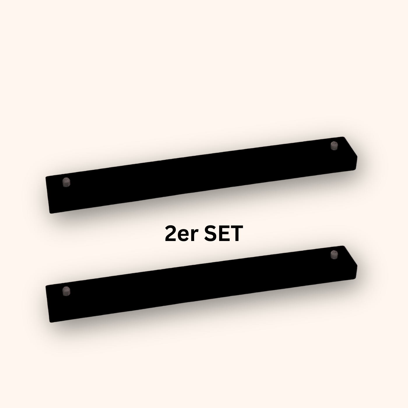 Höhenleisten 2er Set in schwarz lackiert glänzend