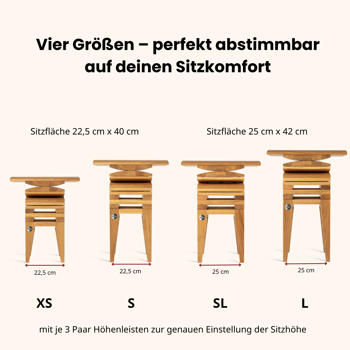 MiShu Classic Eiche Größen