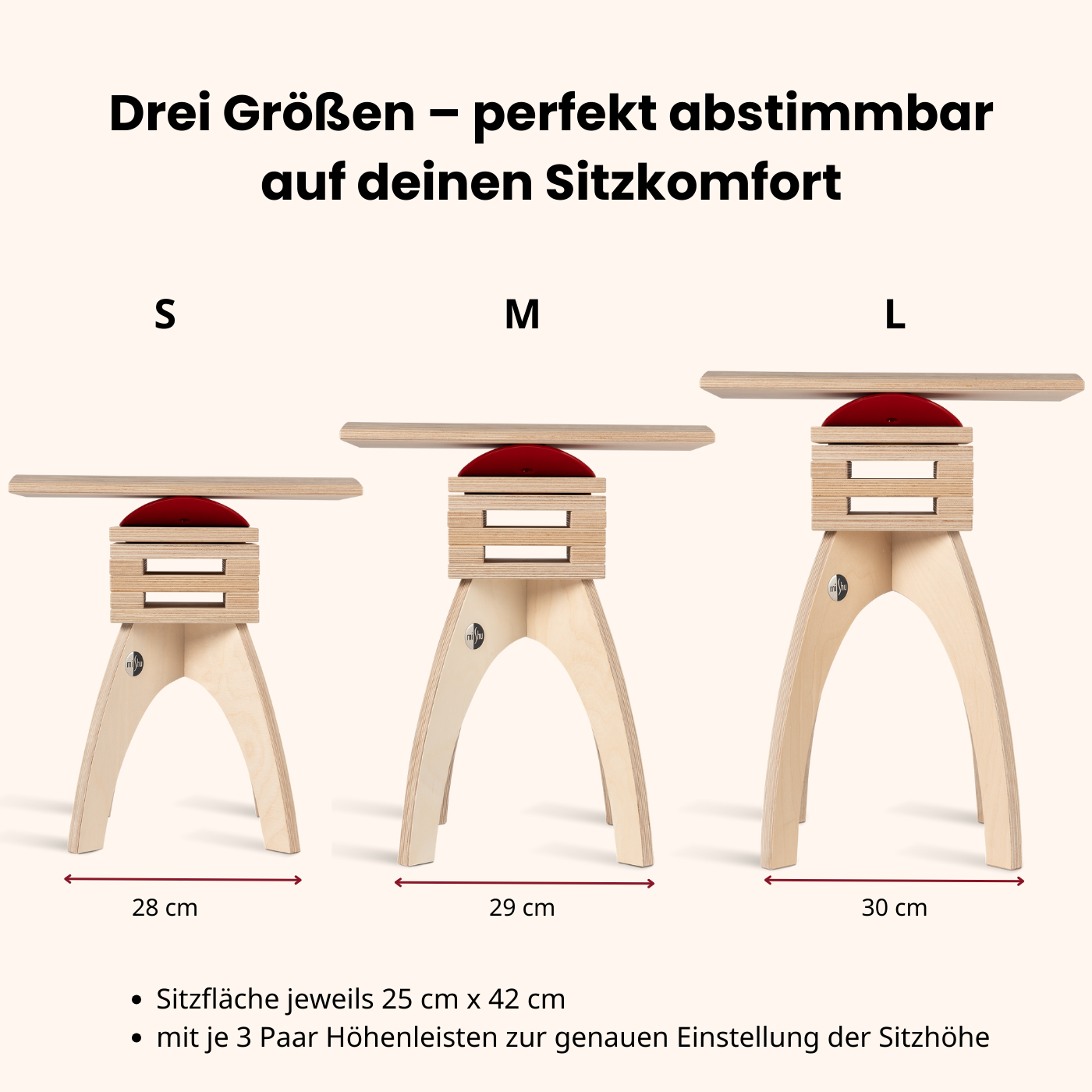 MiShu SAN Größen S M L